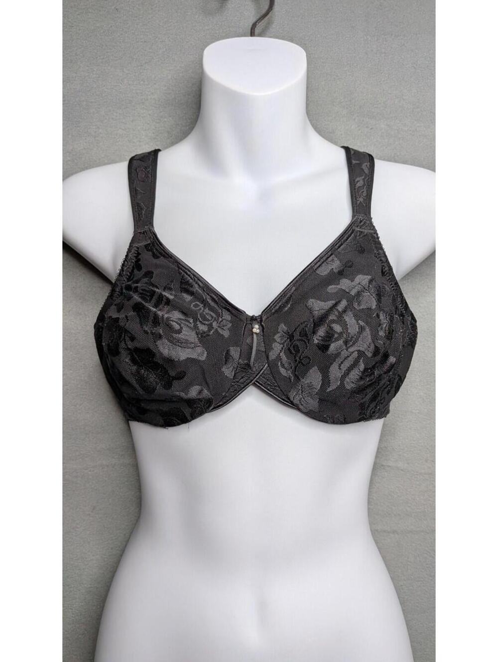 Wacoal Awareness Bra Womens 34C Black Lace Full Coverage Underwire T-Shirt
